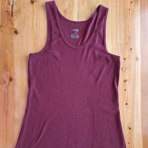 Mossimo Burgundy Ribbed Tank Top